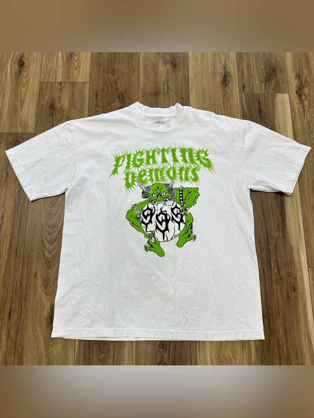 Authentic Juice Wrld Vlone Fighting Demons V 999 Club Tribal Fire Demon Shirt XL